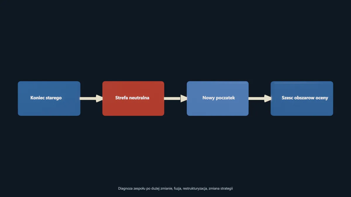 Diagnoza zespołu po dużej zmianie, fuzja, restrukturyzacja, zmiana strategii